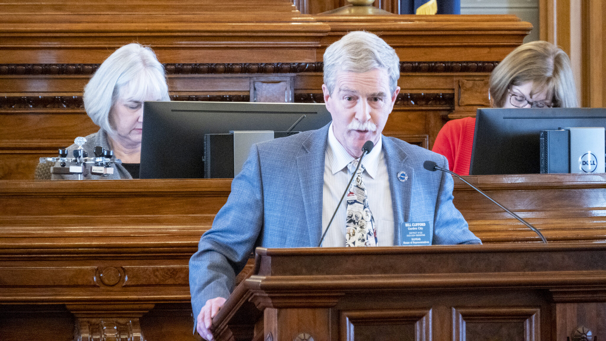 Sen.-elect William Clifford at the Kansas Statehouse on April 27, 2023.